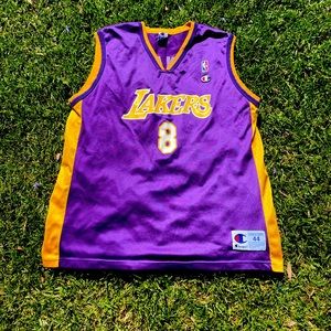 Vintage 90’s Champion Brand Los Angeles Lakers Kobe Bryant 8 Jersey size 44
